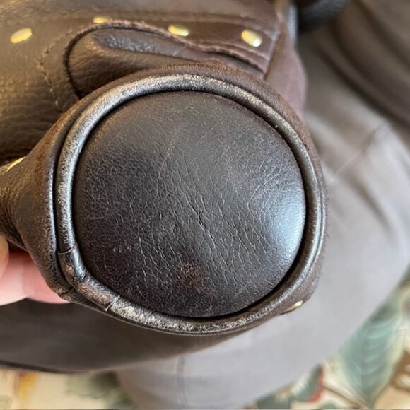 BULGA Y2K Schiaparelli's Butterfly Autumn 2007 Brown Leather Shoulder Bag - Picture 8 of 15